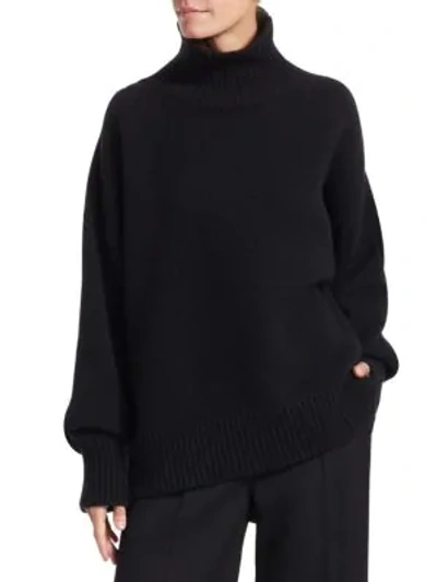 Shop The Row Pheliana Cashmere Turtleneck Sweater In Black