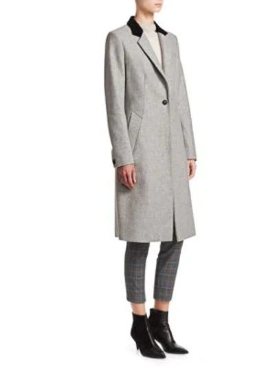 Shop Rag & Bone Daine Virgin Wool-blend Trench Coat In Light Heather Grey