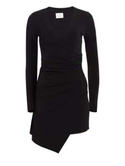 Shop Cinq À Sept Coralie Wrap Dress In Black