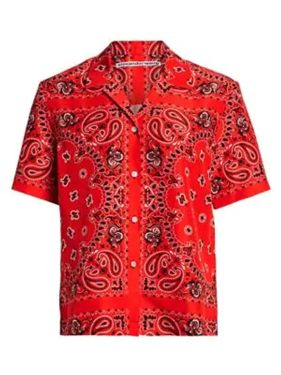 Shop Alexander Wang Bandana Hawaiian Print Shirt In Red