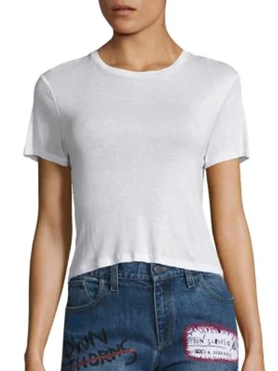 Shop Alice And Olivia Cindy Cropped Tee In White