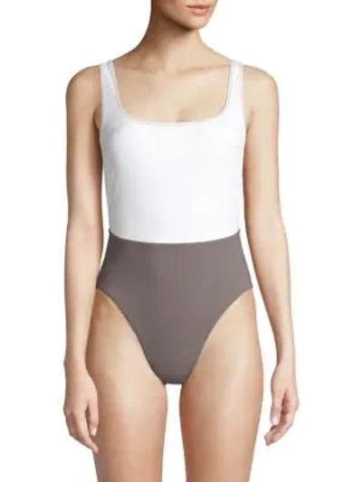 Shop Koré Nyx One-piece Swimsuit In Slate