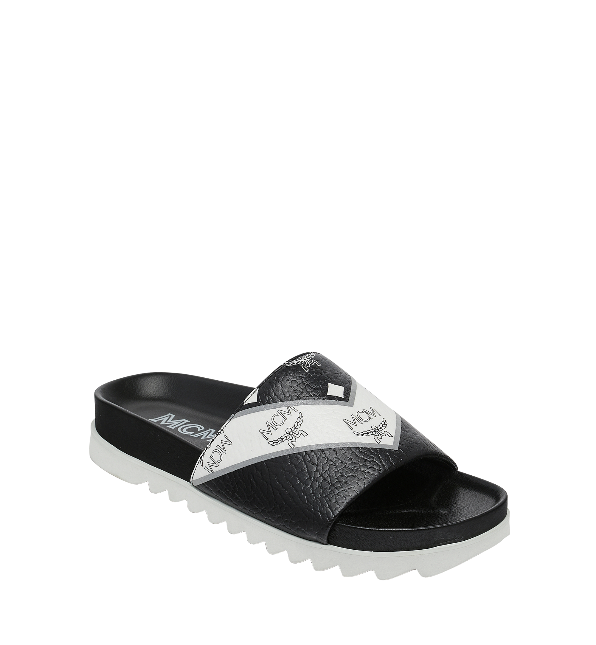 Mcm Women's Slides In M Move Visetos In Black | ModeSens