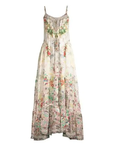 Shop Camilla Floral Silk Maxi Dress In Timaftim