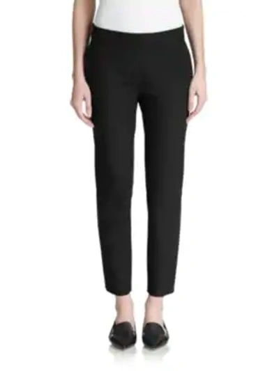 Shop Theory Women's Thaniel Twill Slim-fit Crop Pants In Black