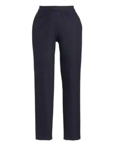 Shop Theory Women's Thaniel Twill Slim-fit Crop Pants In Light Navy