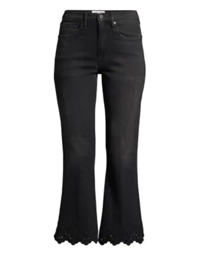 Shop Frame Schiffly Cropped Flare Jeans In Lacey