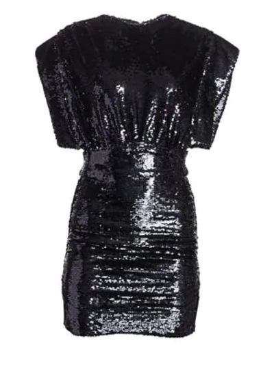 Shop Iro Miracle Sequin Mini Dress In Anthracite