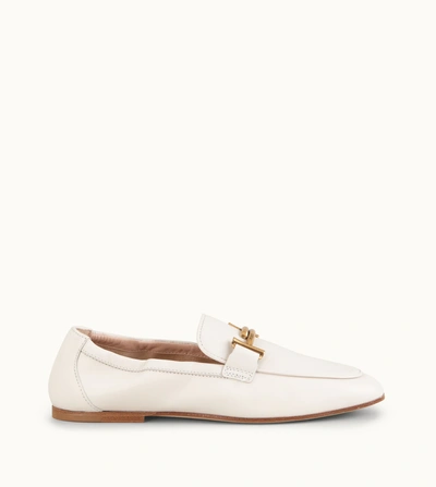 Shop Tod's Loafers In Leather In White