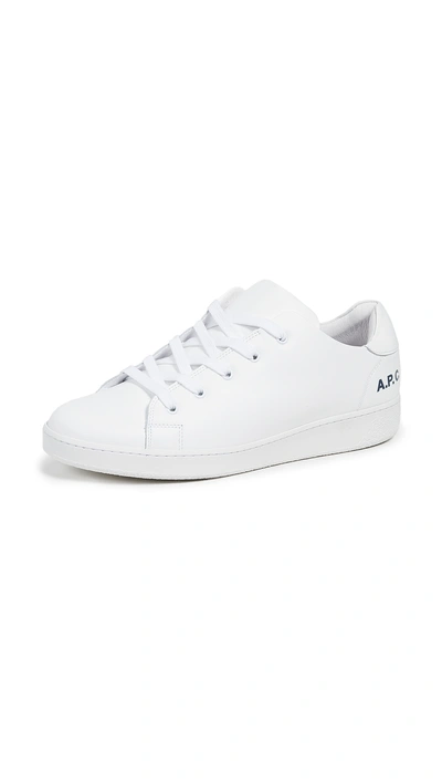 Shop Apc Minimal Sneakers In White