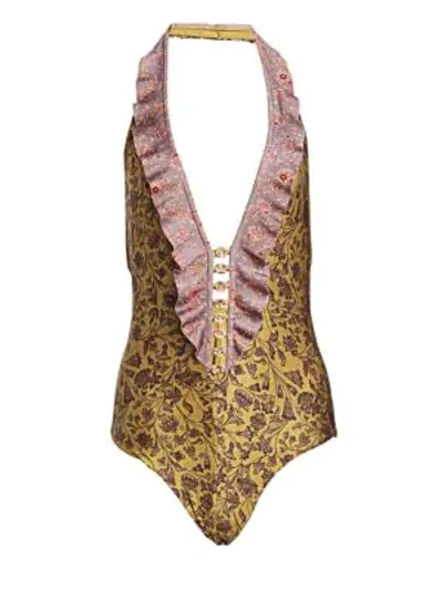 Shop Zimmermann Juniper One-piece Bikini In Spliced