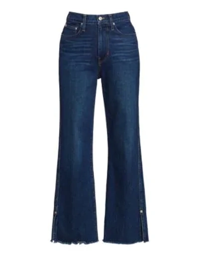 Shop Proenza Schouler Women's High-rise Cropped Distressed Hem Jeans In Arizona