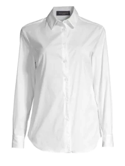 Shop Piazza Sempione Beaded Button-down Shirt In Optical White