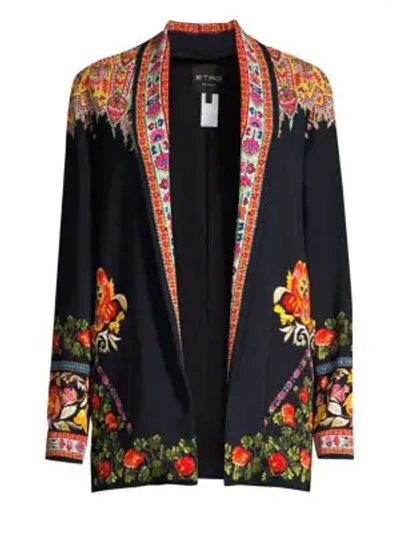 Shop Etro Rocking Bloom Jacket In Black Multi