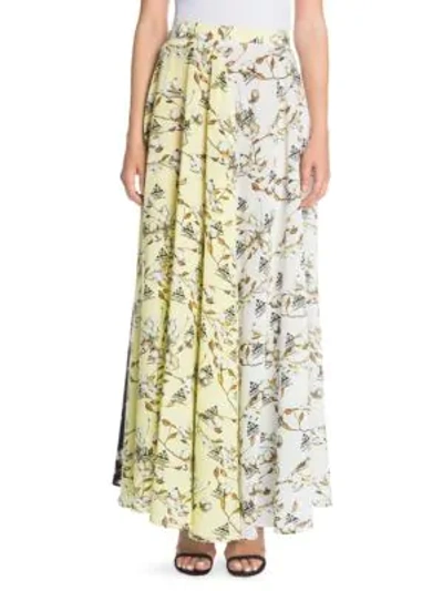 Shop Off-white Multi-weave Crepe Maxi Skirt