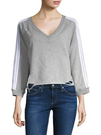 Shop Generation Love Sharyn Stripe Sweatshirt In Grey White