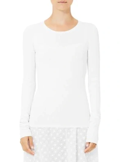 Shop Marc Jacobs Redux Grunge Stretch Pointelle Tee In White