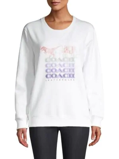 Shop Coach 1941 Shadow Rexy & Carriage Pullover In Optic White