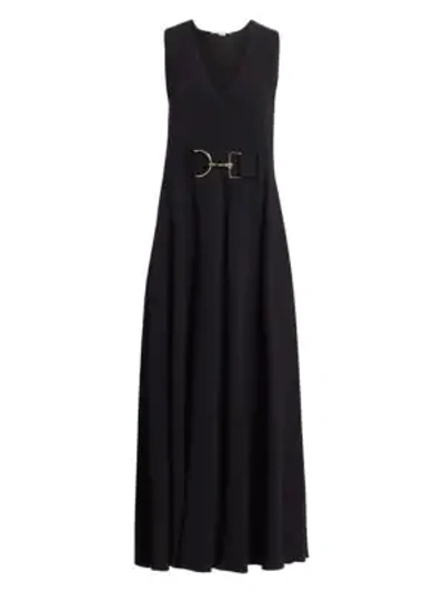 Shop Stella Mccartney Isabella Sleeveless Cady Maxi Dress In Black