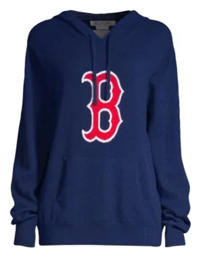 Shop Hillflint Boston Red Sox Cashmere Hoodie In Blue