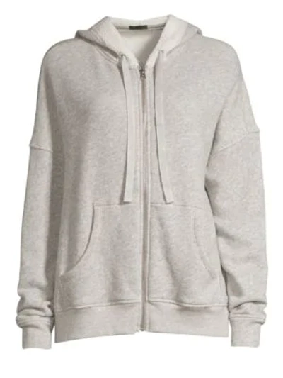 Shop Atm Anthony Thomas Melillo French Terry Hoodie In Heather Grey