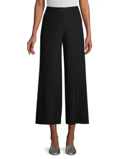 Shop Eileen Fisher High Waisted Ankle Trouser In Black