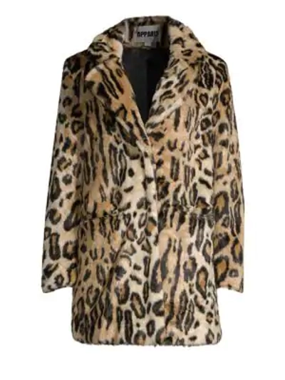 Shop Apparis Margot Faux Fur Leopard Jacket