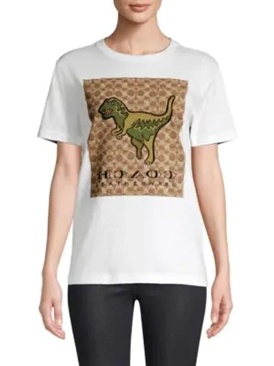 Shop Coach 1941 Signature Rexy Tee In Optic White