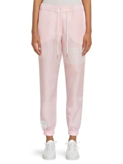 Shop Thom Browne Flyweight Ripstop Track Pants In Light Pink