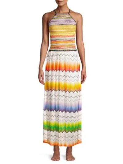 Shop Missoni Maglieria Multifiammata Maxi Dress In Multicolor