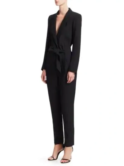 Shop Iro Delicate Tie-waist Jumpsuit In Black