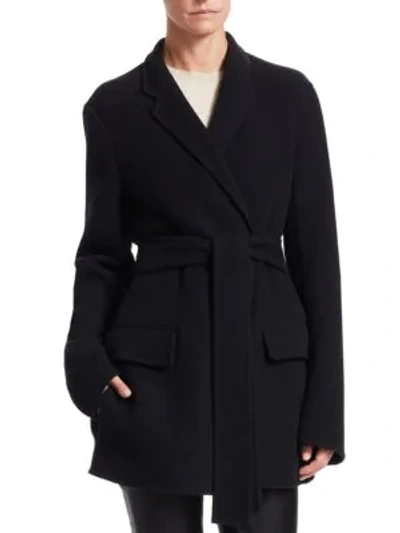 Shop The Row Tora Virgin Wool-blend Trench Coat In Black