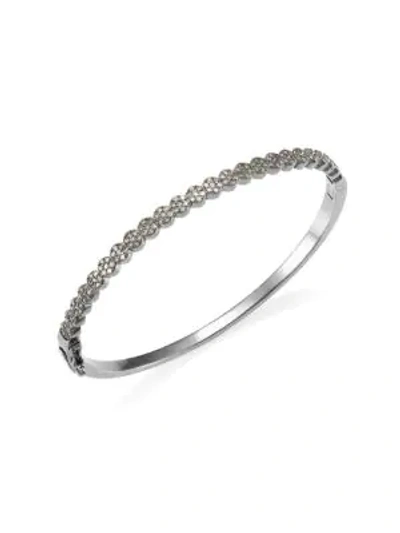 Shop Nina Gilin Women's Diamond Circle Bangle In Silver