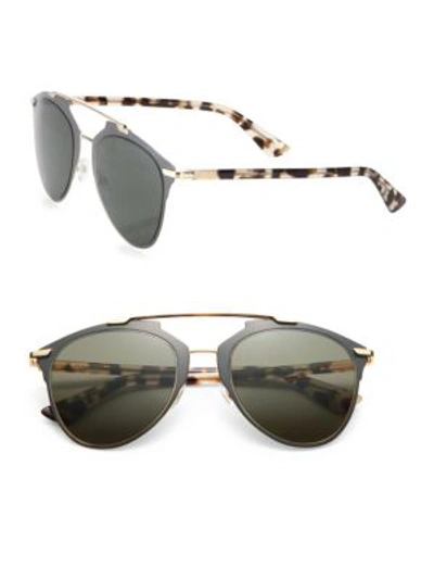 Shop Dior Reflected 52mm Modified Pantos Sunglasses In Tortoise
