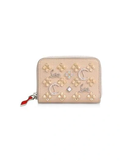 Shop Christian Louboutin Panettone Studded Leather Coin Wallet In Multi