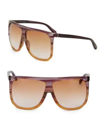 Shop Loewe Filipa 63mm Geometric Sunglasses In Violet Blue Multi