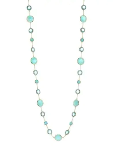 Shop Ippolita Women's Lollipop Lollitini 18k Yellow Gold & Multi-stone Necklace In Blue