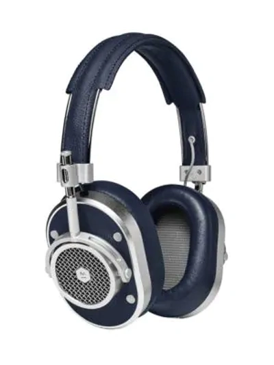 Shop Master & Dynamic Mh40 Over-ear Headphones In Navy Silver