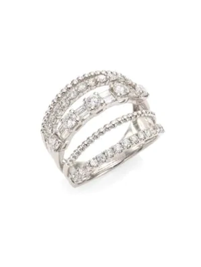 Shop Shay Women's Mixed Diamond & 18k White Gold 5-row Ring