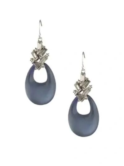 Shop Alexis Bittar Crystal Baguette Cluster Drop Earrings In Sea Blue