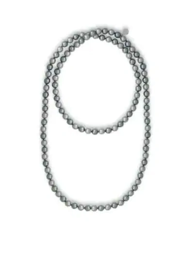 Shop Majorica Women's Endless 8mm Organic Pearl Strand Necklace/48" In Silver