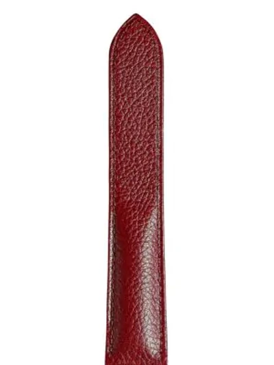 Shop Cartier Ronde Solo De  Interchangeable Leather Watch Strap/16mm In Red