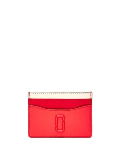 Shop Marc Jacobs Leather Card Case In Poppy Red