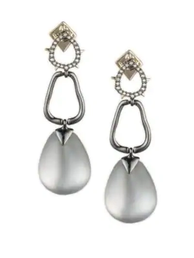 Shop Alexis Bittar Vanitas Crystal Encrusted Link Drop Earring In Grey