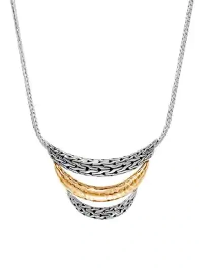 Shop John Hardy Women's Chain Bonded 18k Yellow Gold & Sterling Silver Bib Necklace