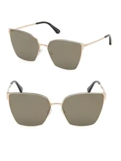 Shop Tom Ford Helena 59mm Cat Eye Sunglasses In Gold Smoke