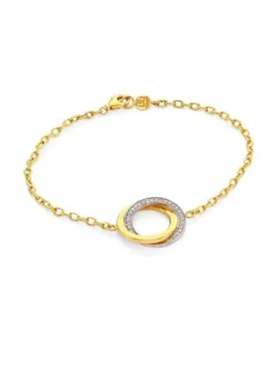 Shop Gurhan Duet 24k Yellow Gold, 18k White Gold & Diamond Bracelet