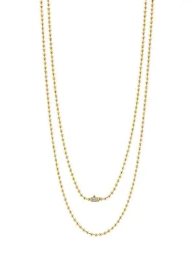 Shop Maria Canale Flapper 18k Yellow Gold & Diamond Single Strand Necklace