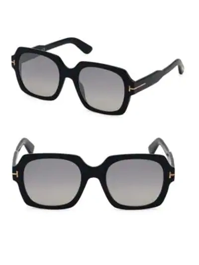 Shop Tom Ford Women's Autumn 53mm Big Square Sunglasses In Black