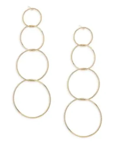 Shop Jules Smith Quatro Hoop Drop Earrings In Yellow Gold